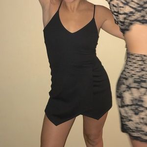 dry goods black cotton scort/romper